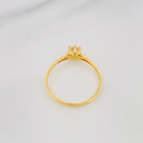 Anillo Solitario 1.7g / T7 1/4 Oro Amarillo 18K