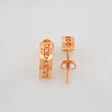 Topos Bv Medio Carril 2.9g / 4mm Oro Rosa 18K