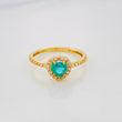 Anillo Halo Corazón 2.45g / T7 1/4 Oro Amarillo 18K
