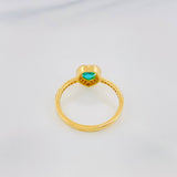 Anillo Halo Corazón 2.45g / T7 Oro Amarillo 18K