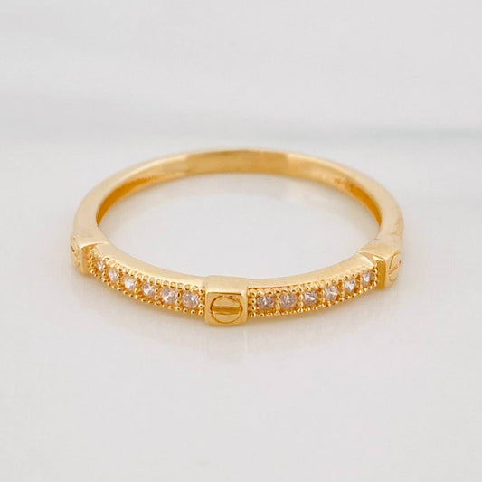 Anillo Churumbela Tornillo 1.4g / T6 1/2 Oro Amarillo 18K
