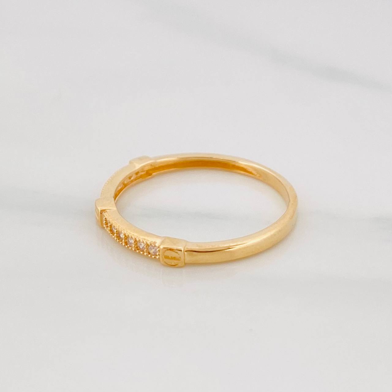 Anillo Churumbela Tornillo 1.4g / T6 1/2 Oro Amarillo 18K