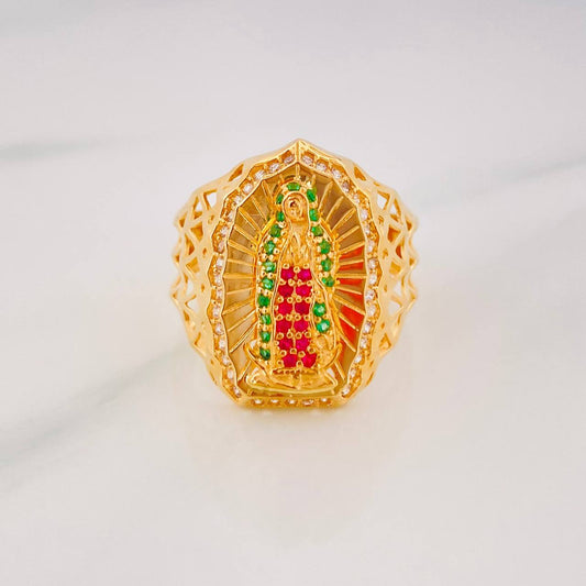 Anillo Virgen Guadalupe 4.95g / T7 3/4 Oro Amarillo 18K
