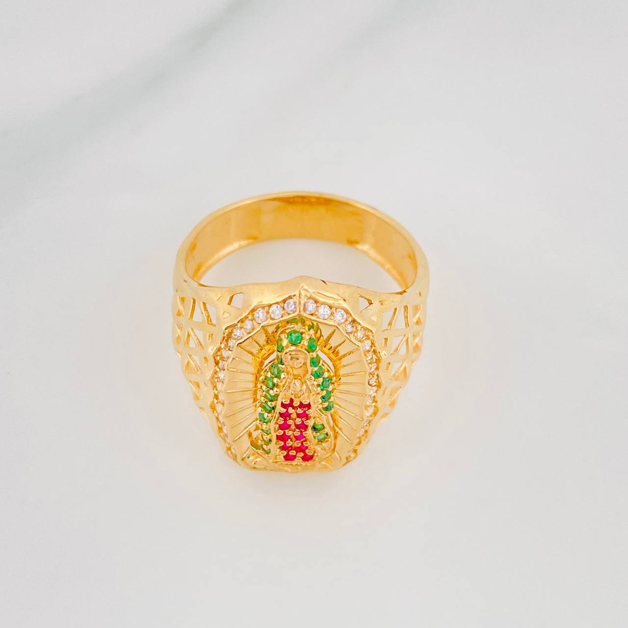 Anillo Virgen Guadalupe 4.95g / T7 3/4 Oro Amarillo 18K