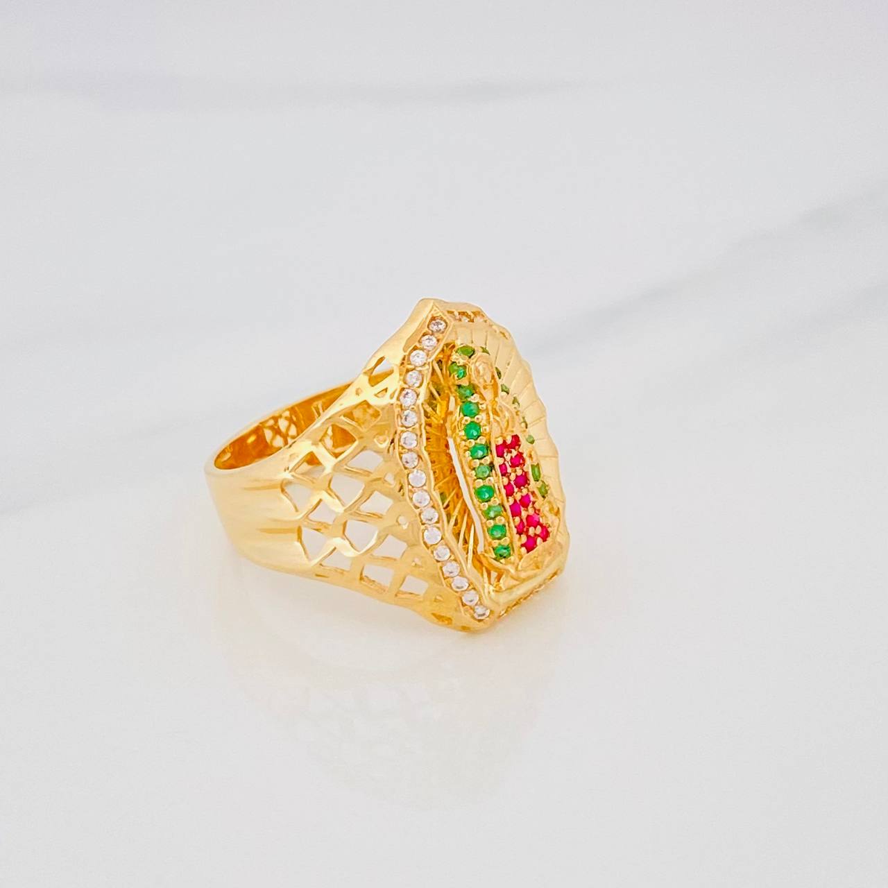 Anillo Virgen Guadalupe 4.95g / T7 3/4 Oro Amarillo 18K
