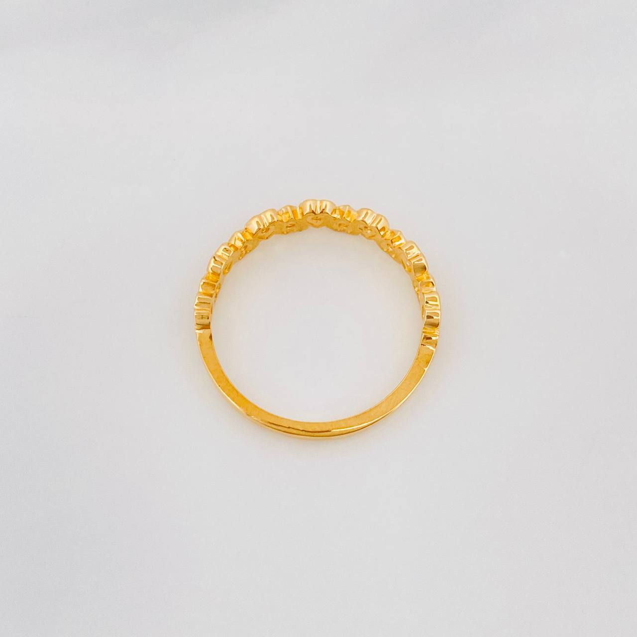 Anillo Churumbela Corazones 1.6g / T6 Oro Amarillo 18K