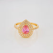 Anillo Halo Gota 2.8g / T5 3/4 Oro Amarillo 18K