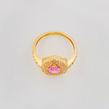 Anillo Halo Gota 2.8g / T5 3/4 Oro Amarillo 18K