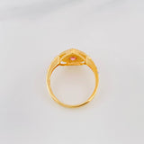 Anillo Halo Gota 2.8g / T5 3/4 Oro Amarillo 18K