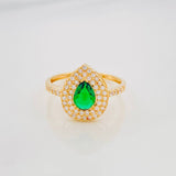 Anillo Halo Gota 2.5g / T7 Oro Amarillo 18K