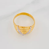 Anillo Buho 5.15g / T9 Dos Oros Amarillo Blanco 18K