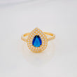 Anillo Halo Gota 2.55g / T6 1/2 Oro Amarillo 18K