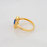 Anillo Halo Gota 2.55g / T6 1/2 Oro Amarillo 18K