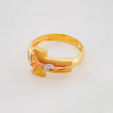 Anillo Cruz Cristo 5.25g / T10 Tres Oros 18K