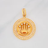 Dije Medalla Corona 8.45g / 3.8cm Oro Amarillo 18K