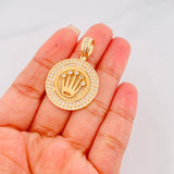 Dije Medalla Corona 8.45g / 3.8cm Oro Amarillo 18K
