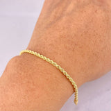 Pulso Lazo 1.75g / 19.5cm / 2.2mm Oro Amarillo 18K