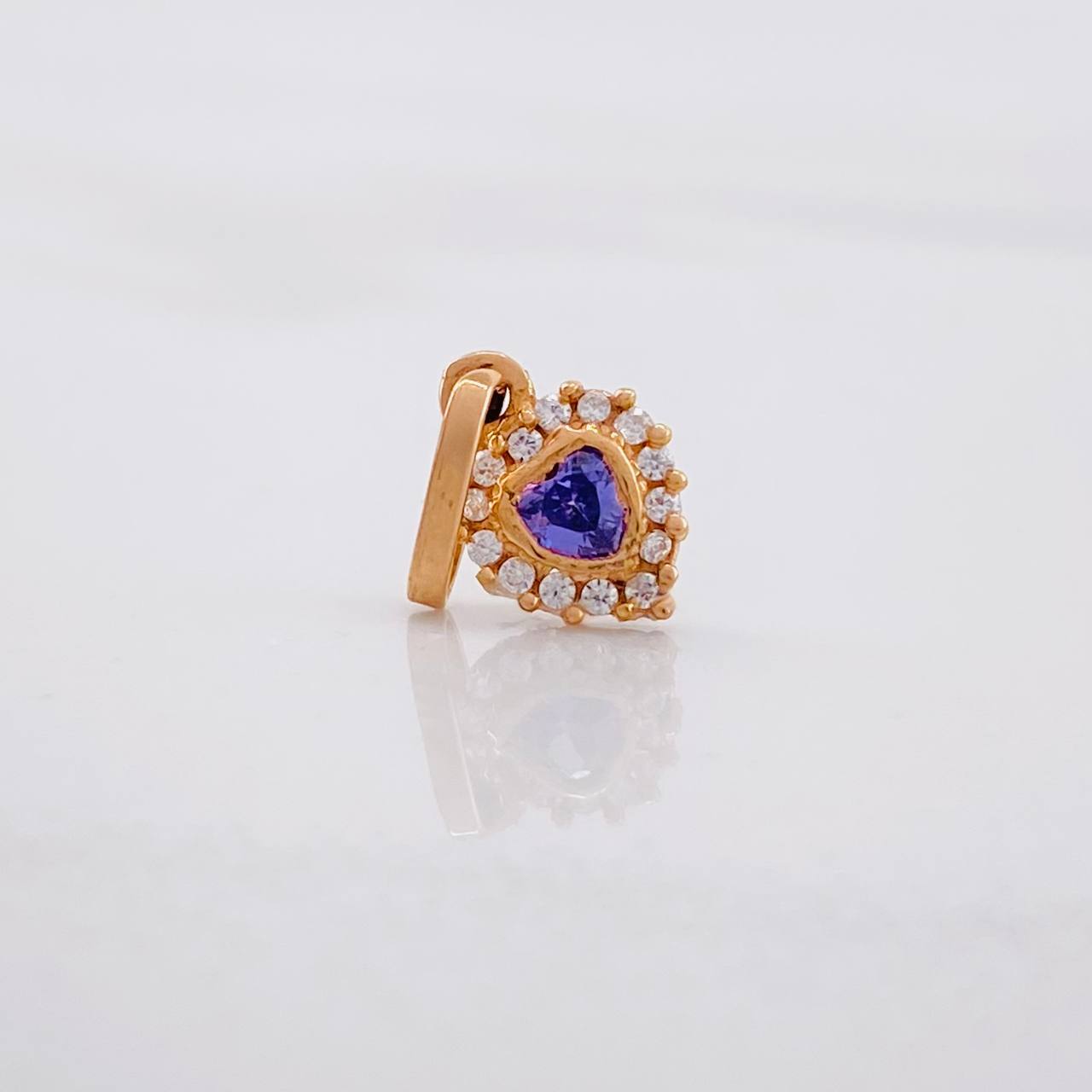 Dije Halo Corazón 0.5g / 1.4cm Oro Rosa 18K