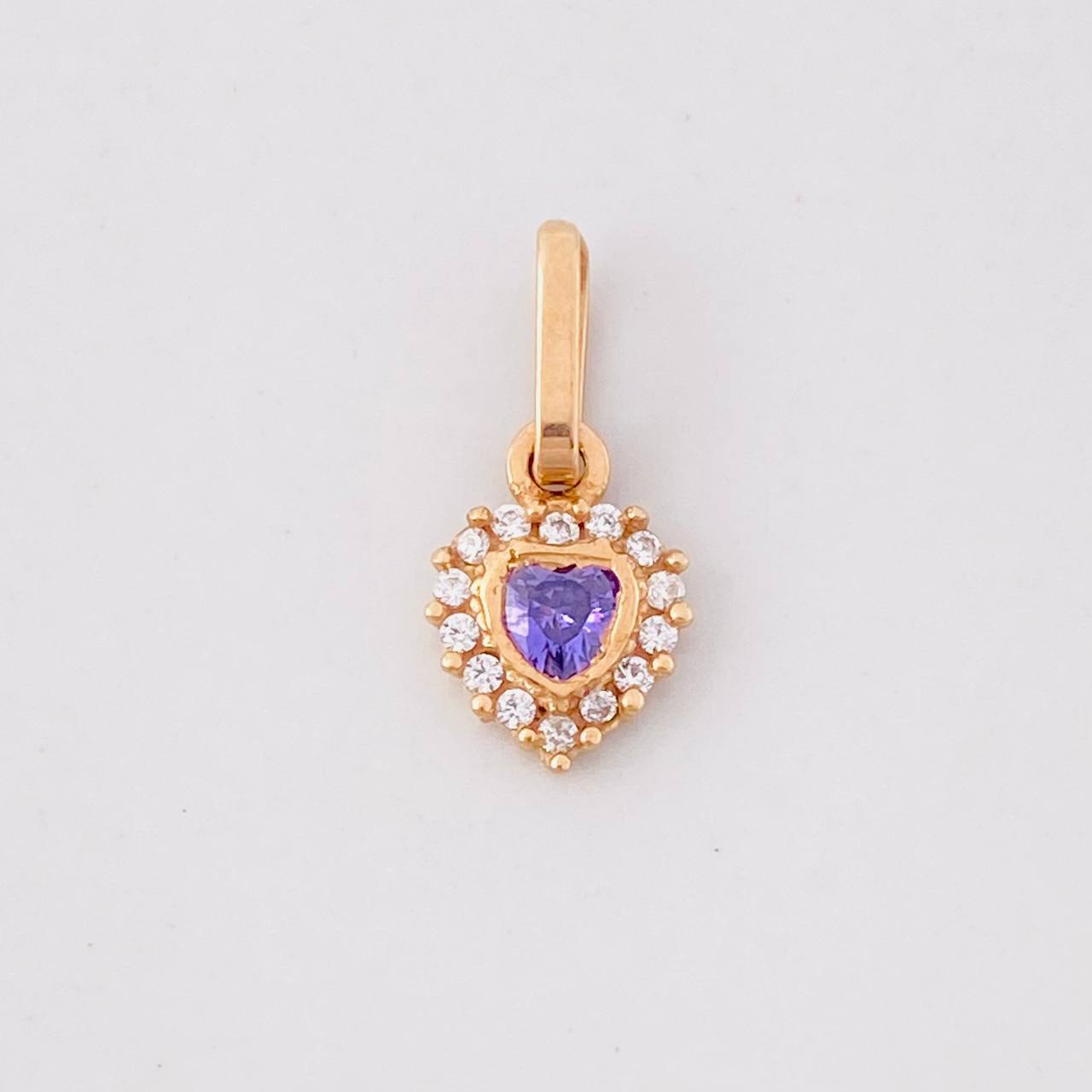 Dije Halo Corazón 0.5g / 1.4cm Oro Rosa 18K