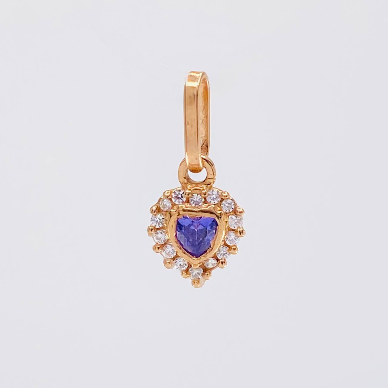 Dije Halo Corazón 0.5g / 1.4cm Oro Rosa 18K