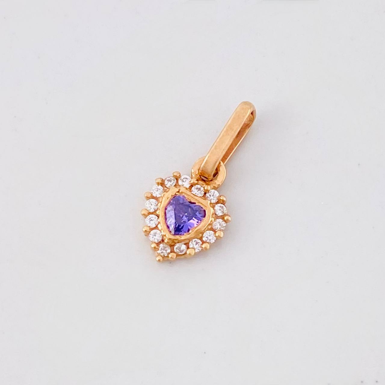 Dije Halo Corazón 0.5g / 1.4cm Oro Rosa 18K