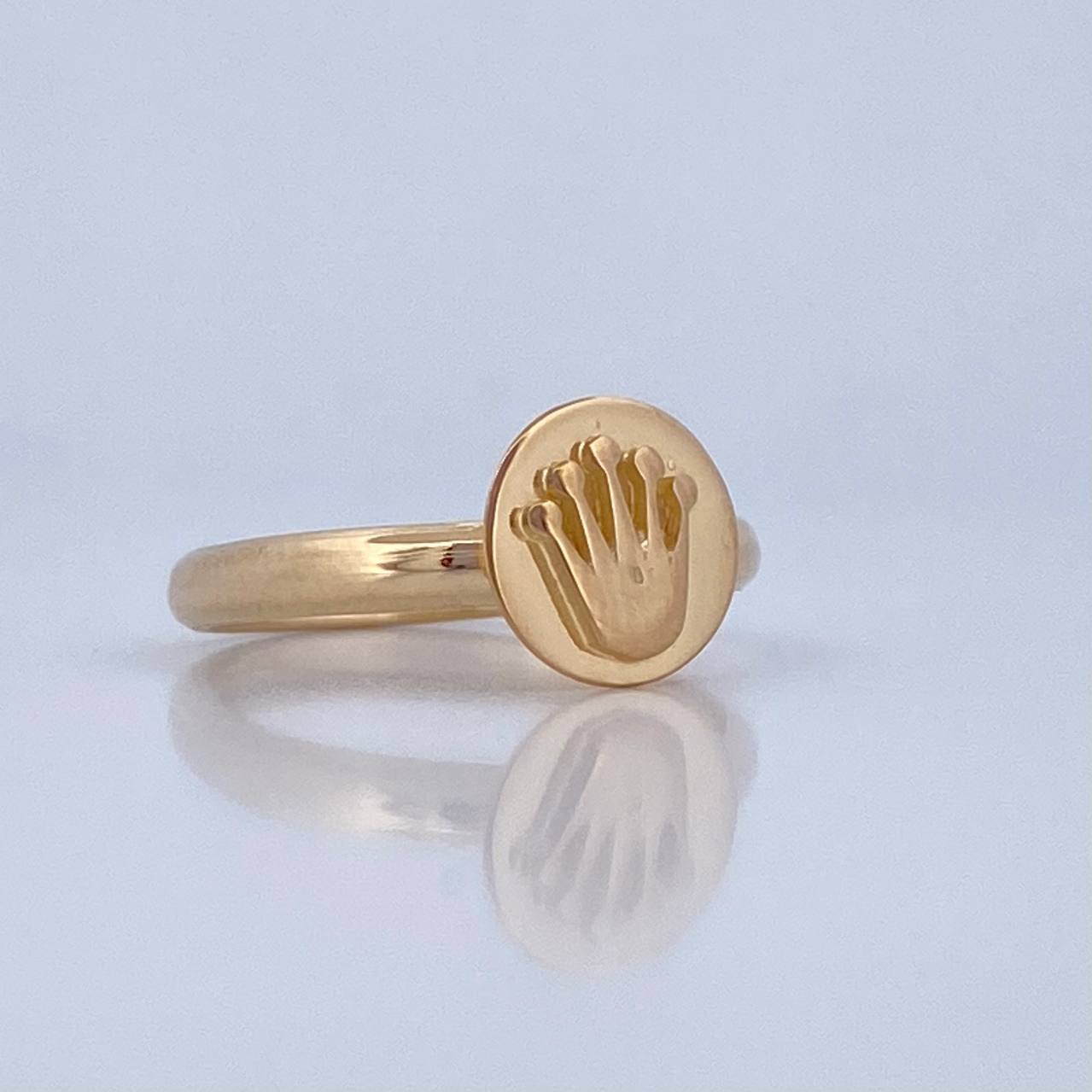 Anillo Correa Corona Rx 1.15gr / T4 3/4 / Oro 18K &