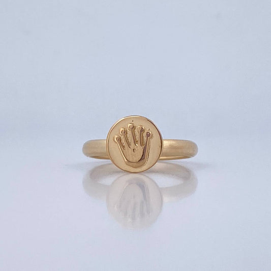 Anillo Correa Corona Rx 1.15gr / T4 1/2 / Oro 18K &
