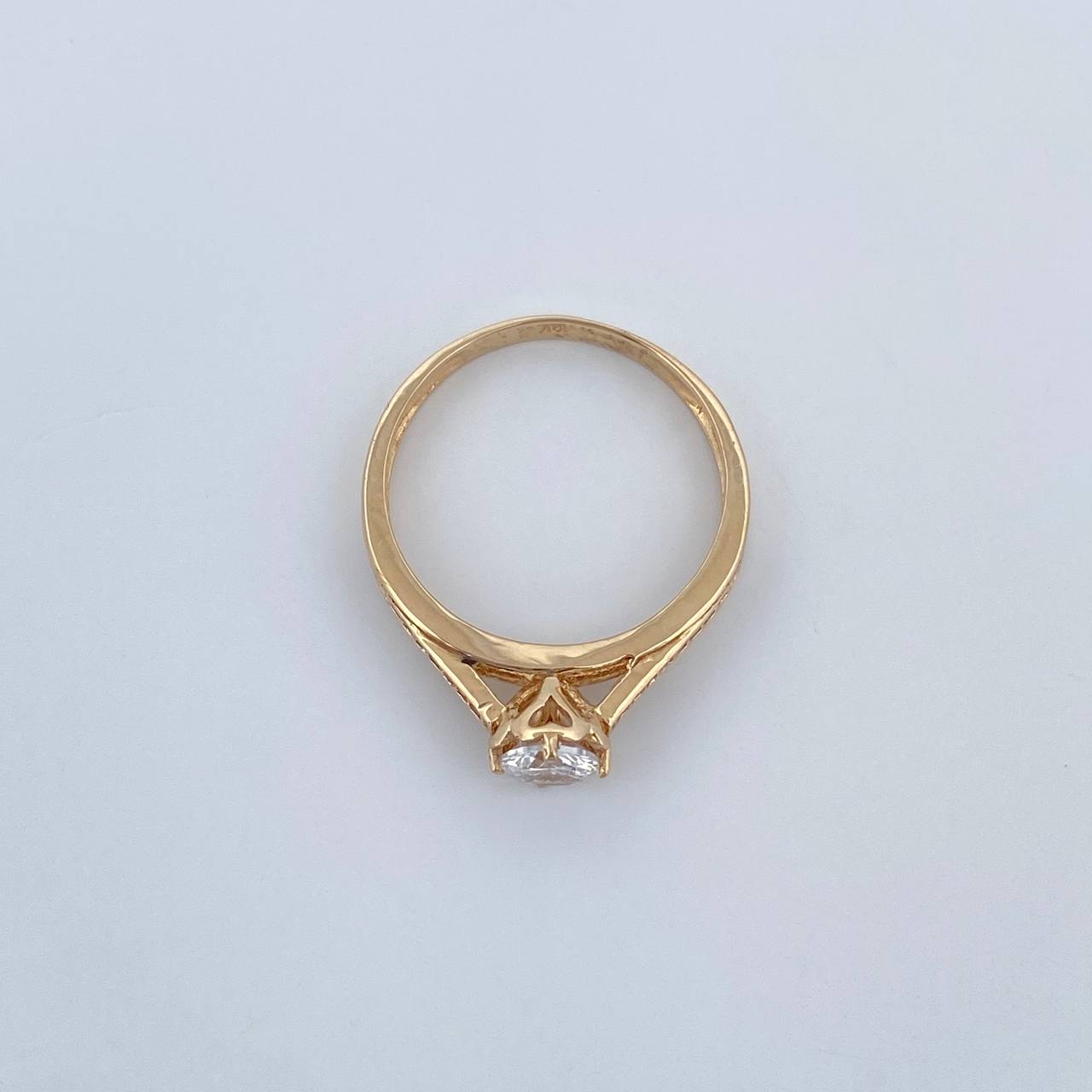 Anillo Solitario Churumbela 2.5gr / T7 / Oro 18K &