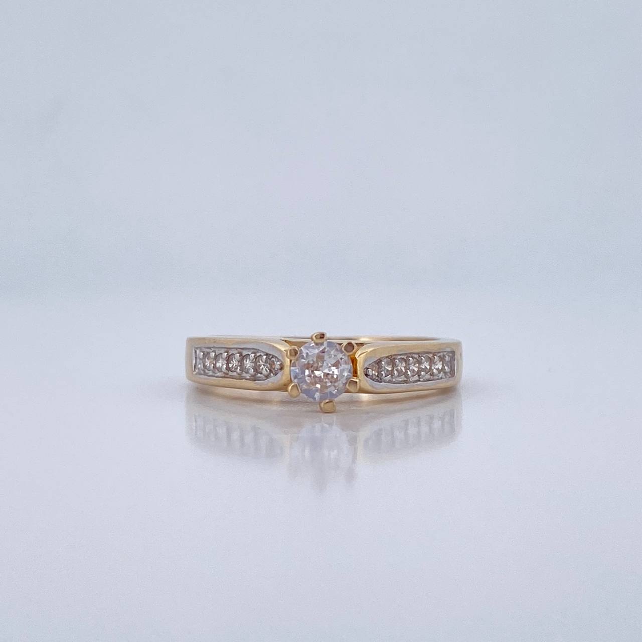 Anillo Solitario Churumbela  3.1gr / T6 1/2 / Oro 18K &