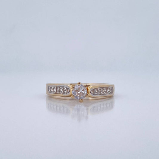 Anillo Solitario Churumbela  3.1gr / T6 1/2 / Oro 18K &