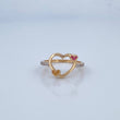 Anillo Triple Corazones 1.8gr / T7 / Oro 18K &