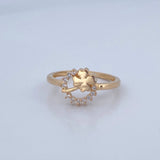 Anillo Trebol Suerte 2.35gr / T7 1/2 / Oro 18K &