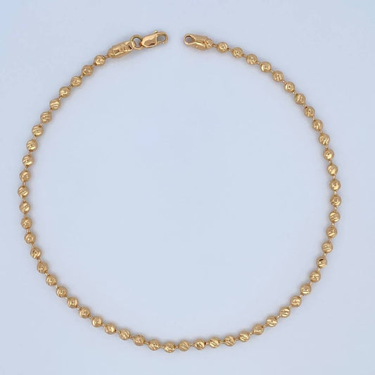 Tobillera Militar 7.85gr / 26cm / Oro 18K $