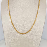 Cadena China 8.85 g / 61 cm / 2.4 mm Oro Amarillo 18K