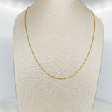 Cadena Morse 2 g / 45 cm / 0.95 mm Oro Amarillo 18K