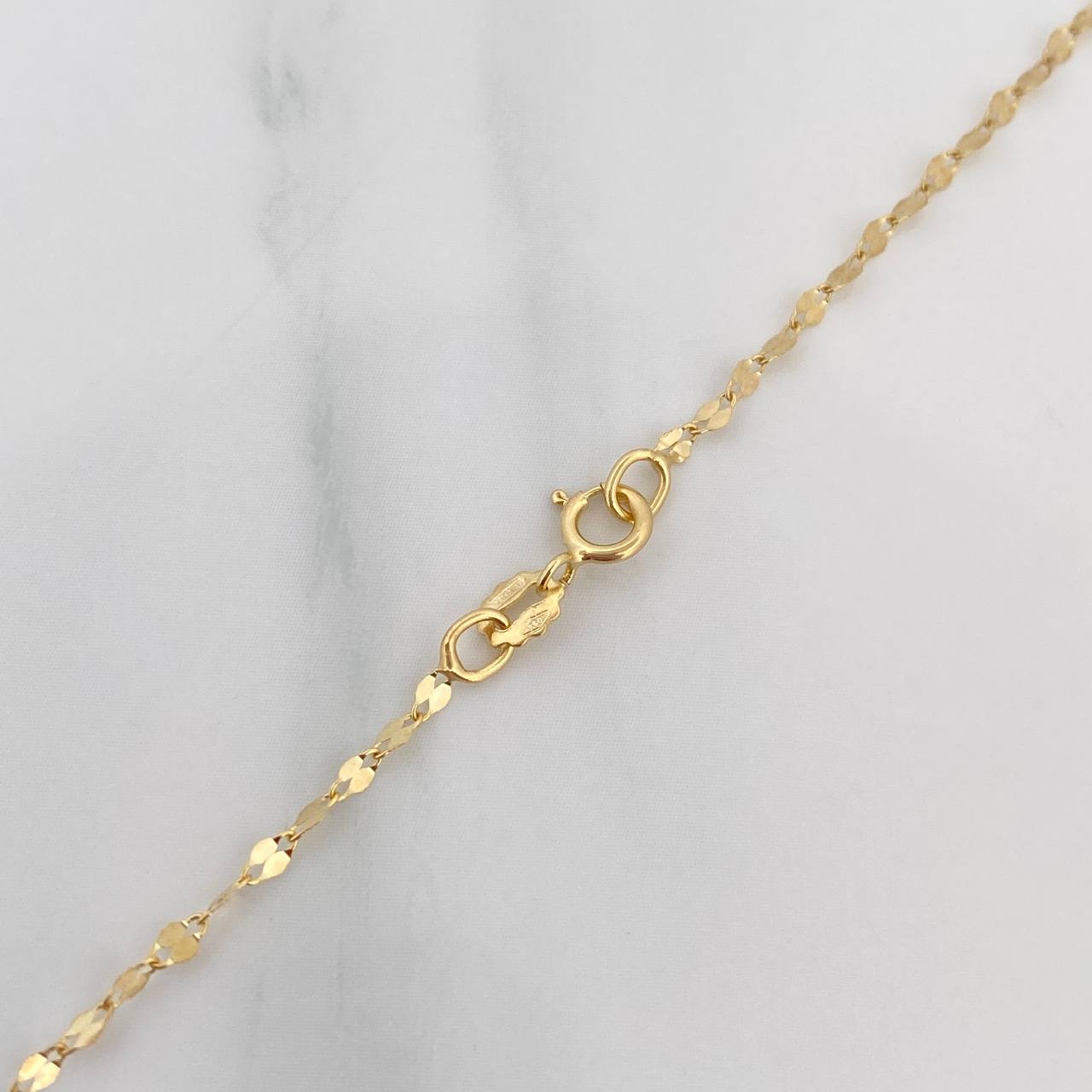 Cadena Flor Espejo 0.85 g / 45 cm / 1.6 mm Oro Amarillo 18K