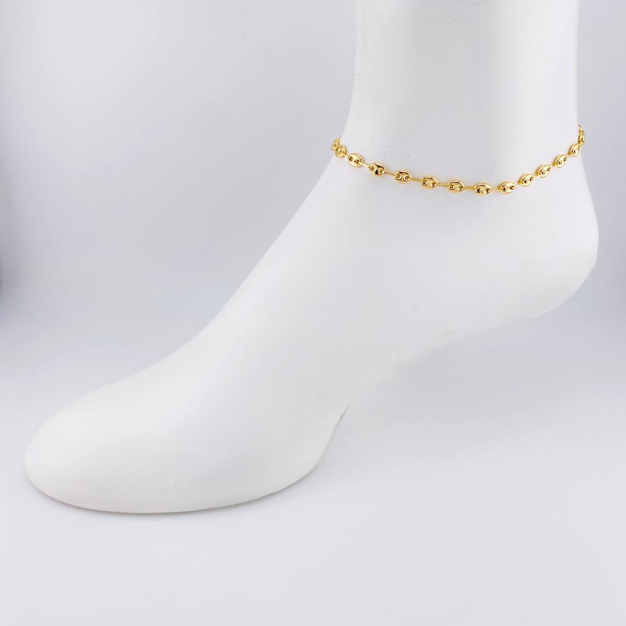 Tobillera GC 3.4g / 24.5cm / 4.5mm Oro Amarillo 18K