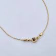 Cadena Aro Seguido Letra B 2.75gr / 43.4cm / 1.3mm Bolas Cilindros Oro Amarillo 18K &