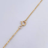 Cadena Aro Seguido Corazon 2.95gr / 41.3cm / 1.3mm Bolas Diamantadas Dos Oros Amarillo Rosa 18K &
