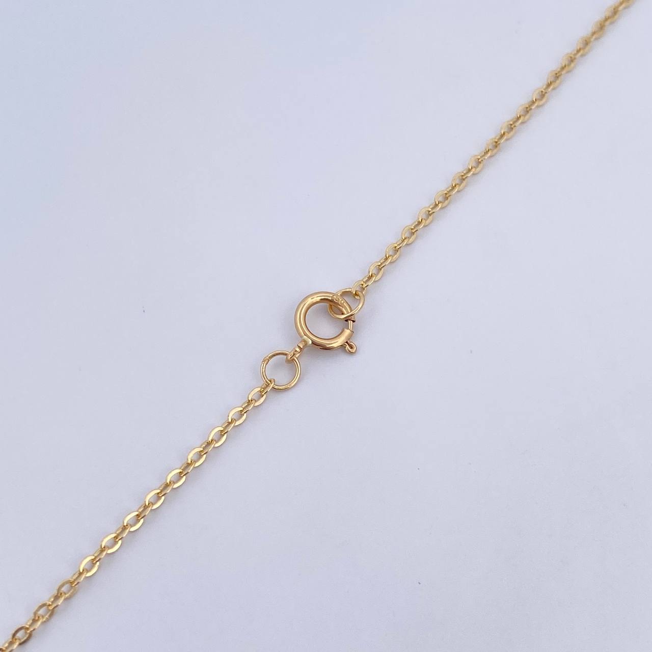 Cadena Aro Seguido Letra P 2.7gr / 41.5cm / 1.1mm Cilindros Oro Amarillo 18K &