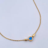 Cadena Aro Seguido Corazon 2.55gr / 41.6cm / 1.3mm Cilindros Oro Amarillo 18K &