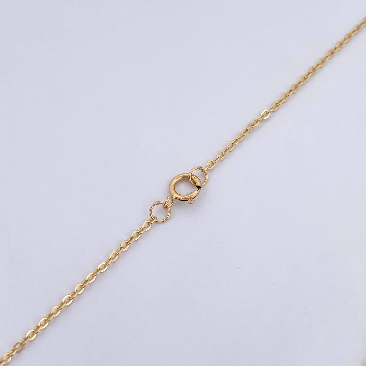 Cadena Aro Seguido Corazon 2.55gr / 41.6cm / 1.3mm Cilindros Oro Amarillo 18K &