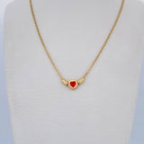 Cadena Aro Seguido Corazon 2.55gr / 41.6cm / 1.3mm Cilindros Oro Amarillo 18K &