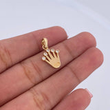 Dije Corona RX 1.15gr / 2cm / Circones Blancos Oro Amarillo 18K &