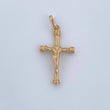 Dije Cruz Cristo Baston 2.2gr / 3cm / Oro 18K &