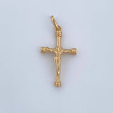 Dije Cruz Cristo Baston 2.2gr / 3cm / Oro 18K &
