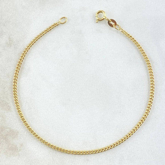 Pulso Cubano 0.8g / 19.6cm / 1.9mm Oro Amarillo 18K