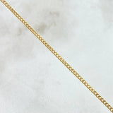 Pulso Cubano 0.8g / 20cm / 1.9mm Oro Amarillo 18K
