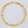 Pulso Rustico Tribal 5.75gr / 21.5cm / 5mm Oro Amarillo 18K
