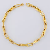 Pulso Rustico Tribal 5.75gr / 21.5cm / 5mm Oro Amarillo 18K
